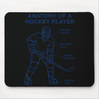 Anatomi av en hockeyspelare rolig sport  musmatta