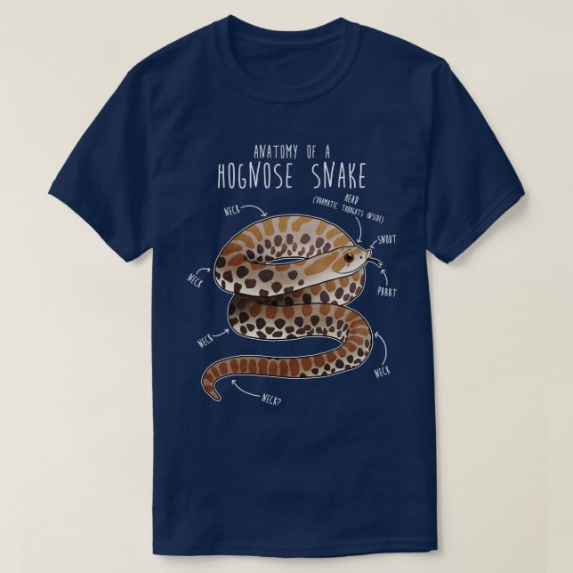 Anatomi av en Hognossnake T Shirt (Design framsida)
