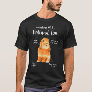 Anatomi av en Holland Lop Funny Cute Bunny Älskare T Shirt