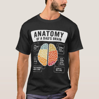 Anatomi av en pappas hjärna Rolig pappa Familjehum T Shirt