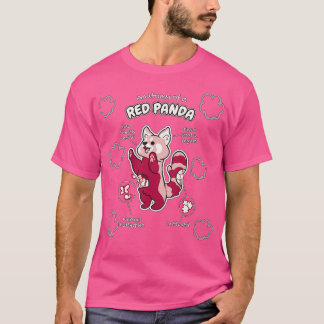 Anatomi av en rödpanda-yndig djurgåva t shirt