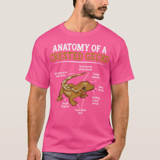 Anatomi av ett belagt gecko eyelash Lizard Herpeto T Shirt