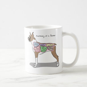 Anatomi av gåvor för en boxarehund kaffemugg