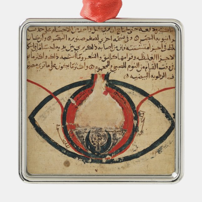 Anatomi av ögat, från en bok på ögasjukdomar julgransprydnad metall (Framsidan)