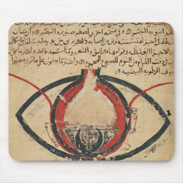 Anatomi av ögat, från en bok på ögasjukdomar musmatta (Framsidan)