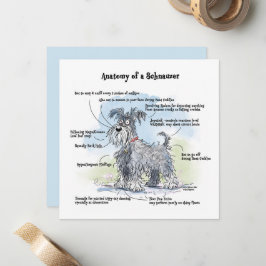 Anatomi av Schnauzer Notecard Anteckningskort