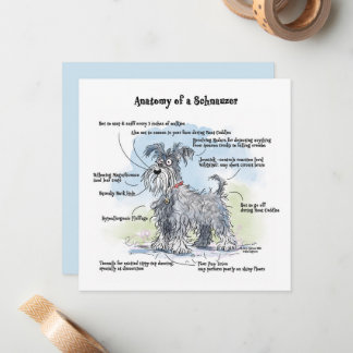 Anatomi av Schnauzer Notecard Anteckningskort