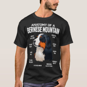 Anatomi en Bernese Mountain Hund Funny Gift T Shirt