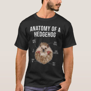 Anatomi Hedgehogs Prickly Gris Rodent T Shirt