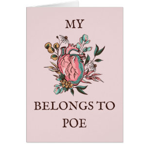 Anatomi Hjärta Edgar Allan Poe Greeting Card Hälsningskort