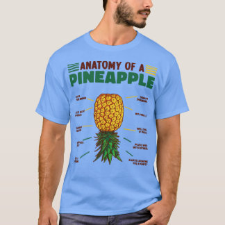 Anatomi hos ananas uppåt och nedåt ananas t shirt