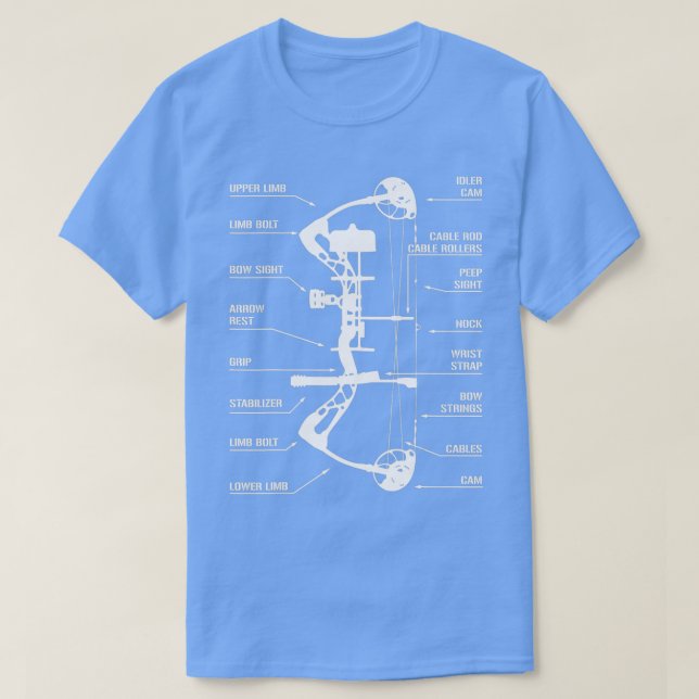 Anatomi hos Archery Bow HuntingBowhunting T Shirt (Design framsida)