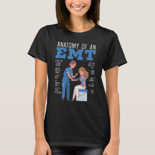 Anatomi hos EMT Sjukvårdare EMT EMS Health Care 1 T Shirt