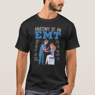 Anatomi hos EMT Sjukvårdare EMT EMS Health Care 1 T Shirt