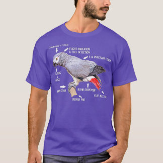 Anatomi hos en afrikansk Grått Parrot-yngel T Shirt