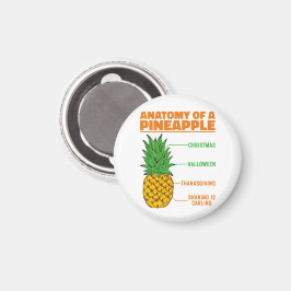 Anatomi hos en ananas Älskare Helgdagar-Coola Magnet