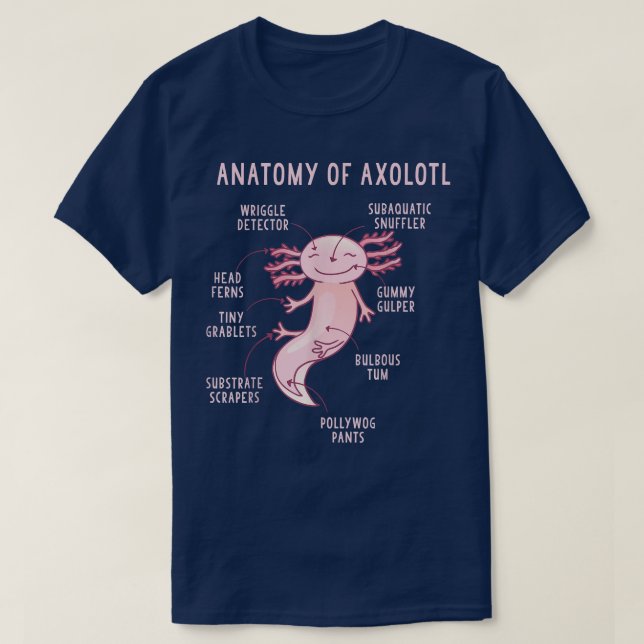 Anatomi hos en Axolotl Science of a Axolotl 89 T Shirt (Design framsida)