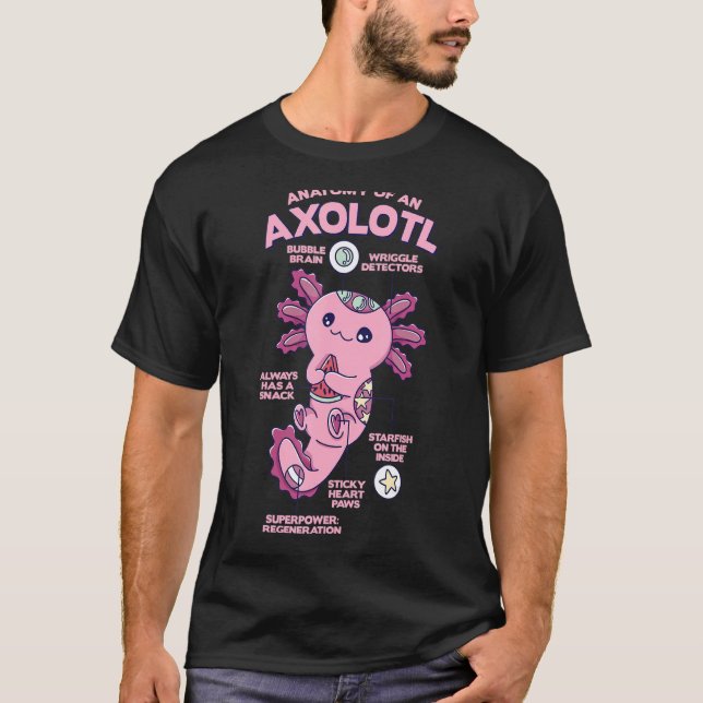 Anatomi hos en axolotl t shirt (Framsida)