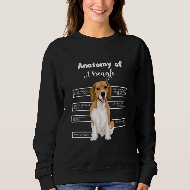 Anatomi hos en beagle-Rolig hund T Shirt (Framsida)