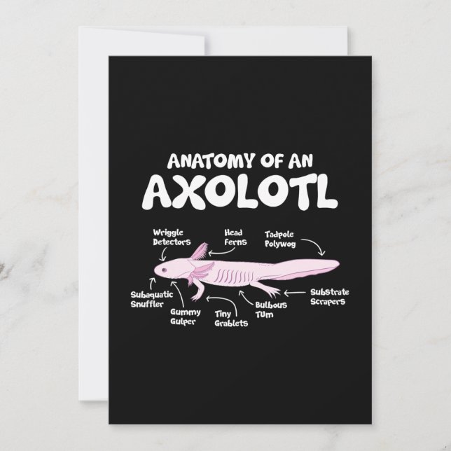 anatomi hos en biologivetenskap för axolotlar julkort (Framsida)