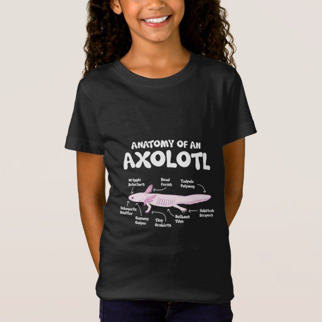 anatomi hos en biologivetenskap för axolotlar t shirt (Framsida)