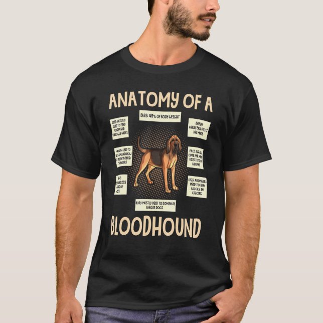 Anatomi hos en blodhundsvalp t shirt (Framsida)