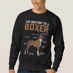 Anatomi hos en Boxer Hund Animal Djurälskare Lång Ärmad Tröja