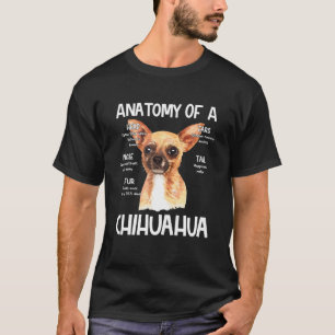 Anatomi hos en Chihuahua för Hundälskare med huvud T Shirt