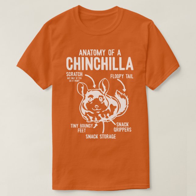 Anatomi hos en Chinchilla Chinchillas T Shirt (Design framsida)