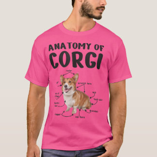Anatomi hos en Corgi, gåvor till Hundälskare, roli T Shirt