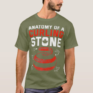 Anatomi hos en Curling Stone Canadian patriotic T Shirt