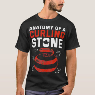 Anatomi hos en Curling Stone Canadian patriotic T Shirt
