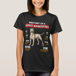 Anatomi hos en Dogo Argentino Hundar Älskare t Shi Shirt
