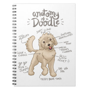 Anatomi hos en Doodle-Hund Anteckningsbok