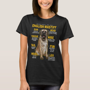 Anatomi hos en engelsk Mastiff for Hund T Shirt
