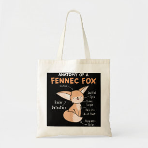 Anatomi hos en FENENC Fox Cute Fox Älskare-gåva Fe Tygkasse