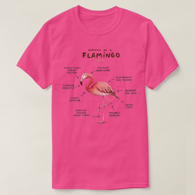Anatomi hos en Flamingo T Shirt (Design framsida)