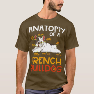 Anatomi hos en Fransk Bulldog-stift för Frenchi T Shirt