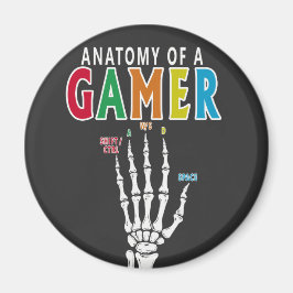 Anatomi hos en gamer Skeleton Hand Funny magnet