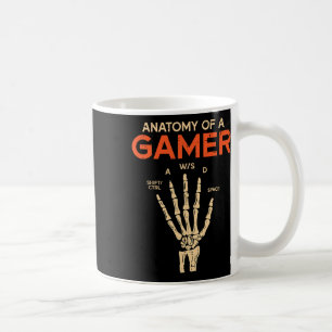 Anatomi hos en Gamer Skeleton Hand Funny Manar Boy Kaffemugg