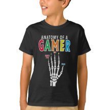 Anatomi hos en Gamer Skeleton Hand Funny T-shirt