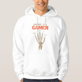 Anatomi hos en Gamer Skeleton Hand Tangentbord T-S Hoodie