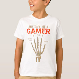 Anatomi hos en Gamer Skeleton Hand Tangentbord T-S T Shirt