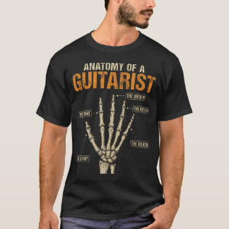 Anatomi Hos En Gitarrists Fingrar Hand Vintage T Shirt