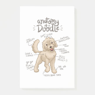 Anatomi hos en Goldendoodle Post-it Block