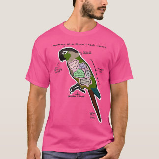 Anatomi hos en Grönt Cheek Conure T Shirt