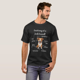 Anatomi hos en Jack Russell Terrier Typography T Shirt