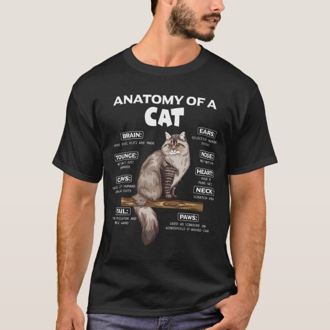 Anatomi hos en katt katt kattunge kittens Älskare  T Shirt (Framsida)