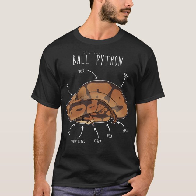 Anatomi Hos En Kungspython T Shirt (Framsida)
