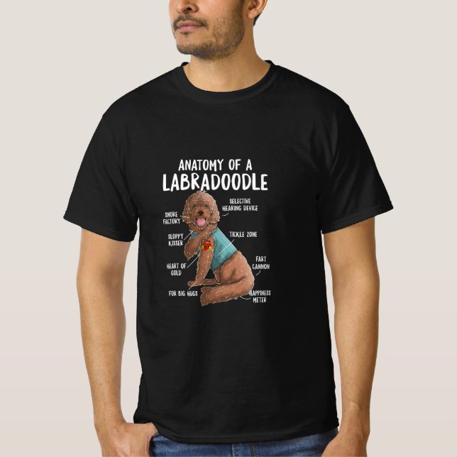 Anatomi hos en Labradoodle Labrador Retriever T Shirt (Framsida)